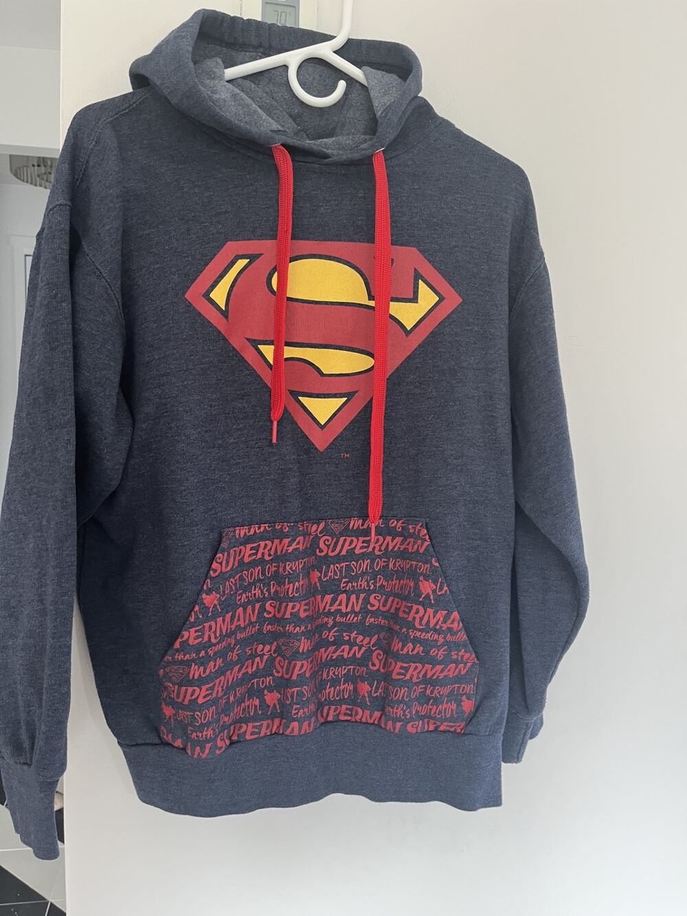 Hoodie Super Man Hero M Men Kids Gift Graphic Cartoon Movie Retro Gruge